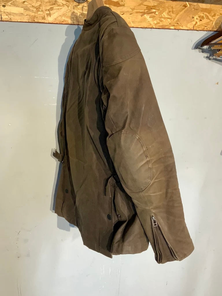 Tobacco waxed cotton jacket